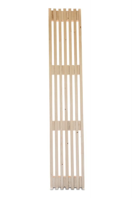 Ställningstrall 195 x 36,4 cm i trä till byggställning HAKI, Unihak, +8, ALHAK, i-hak. Även känd som haki trall, murartrall, trall