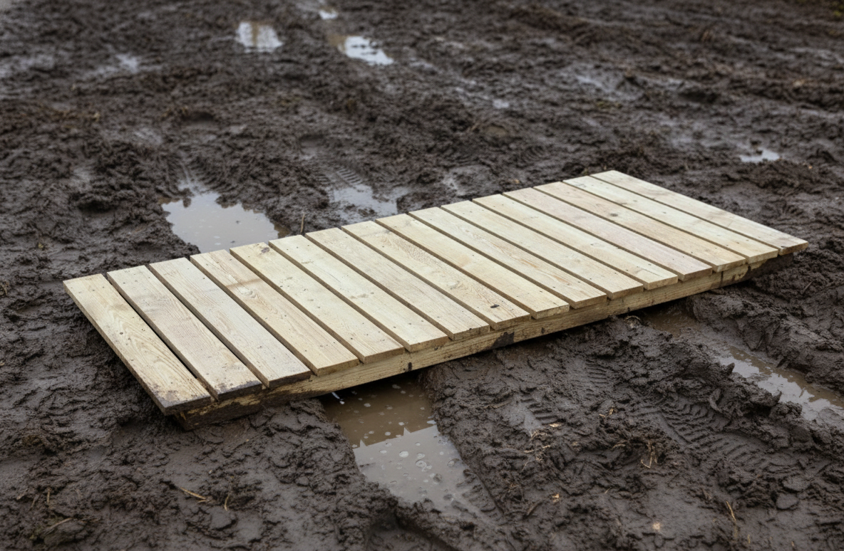 Gångbro, Byggplatsplank, Gångväg